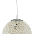 GloboStar® OCEANA 01355 Boho Κρεμαστό Φωτιστικό Μπάλα Μονόφωτο 1 x E27 IP20 Λευκό Σχοινί - Μ20 x Π20 x Υ20cm