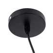 GloboStar® JASPER 01373 Μοντέρνο Κρεμαστό Φωτιστικό Ανάρτηση Μονόφωτο 1 x E27 IP20 Μαύρο & Λευκό Μέταλλο - Μ26.5 x Π26.5 x Υ20.5cm