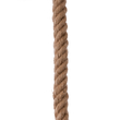 GloboStar® CRANE 01411 Vintage Κρεμαστό Φωτιστικό Μονόφωτο Καμπάνα 1 x E27 IP20 Γκρι & Λευκό Μέταλλο με Μπεζ Σχοινί - Μ36 x Π36 x Y31cm
