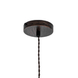 GloboStar® SPIGOT 01414 Vintage Κρεμαστό Φωτιστικό Ανάρτηση Μονόφωτο 1 x E27 IP20 Καφέ & Κόκκινο Μέταλλο - Μ5 x Π5 x Y20cm