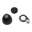 GloboStar® COOLIE 01477 Μοντέρνο Κρεμαστό Φωτιστικό Μονόφωτο Καμπάνα 1 x E27 IP20 Μαύρο & Ασημί Μέταλλο - Μ12.5 x Π12.5 x Υ11.5cm