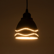GloboStar® COOLIE 01477 Μοντέρνο Κρεμαστό Φωτιστικό Μονόφωτο Καμπάνα 1 x E27 IP20 Μαύρο & Ασημί Μέταλλο - Μ12.5 x Π12.5 x Υ11.5cm