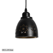 GloboStar® COOLIE 01479 Μοντέρνο Κρεμαστό Φωτιστικό Μονόφωτο Καμπάνα 1 x E27 IP20 Μαύρο & Χρυσό Μέταλλο - Μ12.5 x Π12.5 x Υ11.5cm