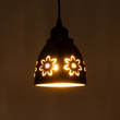 GloboStar® COOLIE 01479 Μοντέρνο Κρεμαστό Φωτιστικό Μονόφωτο Καμπάνα 1 x E27 IP20 Μαύρο & Χρυσό Μέταλλο - Μ12.5 x Π12.5 x Υ11.5cm