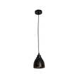 GloboStar® COOLIE 01479 Μοντέρνο Κρεμαστό Φωτιστικό Μονόφωτο Καμπάνα 1 x E27 IP20 Μαύρο & Χρυσό Μέταλλο - Μ12.5 x Π12.5 x Υ11.5cm