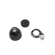 GloboStar® COOLIE 01482 Μοντέρνο Κρεμαστό Φωτιστικό Μονόφωτο Καμπάνα 1 x E27 IP20 Μαύρο & Ασημί Μέταλλο - Μ12.5 x Π12.5 x Υ11.5cm