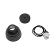GloboStar® COOLIE 01483 Μοντέρνο Κρεμαστό Φωτιστικό Μονόφωτο Καμπάνα 1 x E27 IP20 Μαύρο & Ασημί Μέταλλο - Μ12.5 x Π12.5 x Υ11.5cm