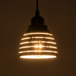 GloboStar® COOLIE 01483 Μοντέρνο Κρεμαστό Φωτιστικό Μονόφωτο Καμπάνα 1 x E27 IP20 Μαύρο & Ασημί Μέταλλο - Μ12.5 x Π12.5 x Υ11.5cm