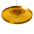 GloboStar® SHANGHAI 01545 Μοντέρνο Κρεμαστό Φωτιστικό Καμπάνα Μονόφωτο 1 x E27 IP20 Χρυσό Μέταλλο - Μ37 x Π37 x Υ20cm