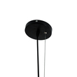 GloboStar® LILY 01559 Vintage Κρεμαστό Φωτιστικό Πλέγμα Μονόφωτο 1 x E27 IP20 Μαύρο Μέταλλο με Λευκό Ύφασμα - Μ25 x Π25 x Υ61cm