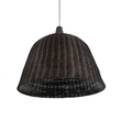 GloboStar® BAHAMAS 01569 Boho Κρεμαστό Φωτιστικό Καμπάνα Μονόφωτο 1 x E27 IP20 Καφέ Ξύλο - Μ90 x Π90 x Y90cm