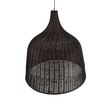 GloboStar® BAHAMAS 01569 Boho Κρεμαστό Φωτιστικό Καμπάνα Μονόφωτο 1 x E27 IP20 Καφέ Ξύλο - Μ90 x Π90 x Y90cm