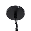 GloboStar® BALANCE 01596 Vintage Κρεμαστό Φωτιστικό Πλέγμα Μονόφωτο 1 x E27 IP20 Μαύρο Μέταλλο με Μπεζ Σχοινί - Μ35 x Π35 x Υ36cm