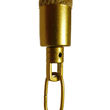 GloboStar® LUXOR 01598 Vintage Κρεμαστό Φωτιστικό Ανάρτηση Τρίφωτο 3 x E14 IP20 Χρυσό Μέταλλο με Μπεζ Σχοινί - Μ75 x Π13 x Y18cm