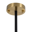 GloboStar® STARDUST 01649 Vintage Φωτιστικό Οροφής Πλέγμα Πολύφωτο 8 x E27 IP20 Μαύρο & Χρυσό Μέταλλο με Λευκό Γυαλί - Μ75 x Π75 x Υ100cm