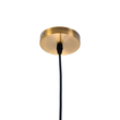 GloboStar® SEGRETO 01452 Vintage Κρεμαστό Φωτιστικό Μονόφωτο Καμπάνα 1 x E27 IP20 Μπλε Γυαλί με Χρυσό Μέταλλο - Μ14 x Π14 x Υ18cm