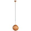 GloboStar® DIXAR 01461 Μοντέρνο Κρεμαστό Φωτιστικό Μπάλα Μονόφωτο 1 x E27 IP20 Χάλκινο Γυαλί - Μ28 x Π28 x Υ40cm