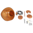 GloboStar® DIXAR 01461 Μοντέρνο Κρεμαστό Φωτιστικό Μπάλα Μονόφωτο 1 x E27 IP20 Χάλκινο Γυαλί - Μ28 x Π28 x Υ40cm