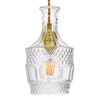 GloboStar® WHISKEY 01513 Vintage Κρεμαστό Φωτιστικό Ανάρτηση Μονόφωτο 1 x E27 IP20 Διάφανο Γυαλί - Μ13 x Π13 x Υ22cm
