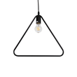 GloboStar® DELTA 01580 Μοντέρνο Κρεμαστό Φωτιστικό Ανάρτηση Μονόφωτο 1 x E27 IP20 Μαύρο Μέταλλο - Μ37 x Π4 x Υ33cm