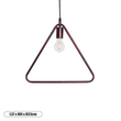GloboStar® DELTA 01581 Μοντέρνο Κρεμαστό Φωτιστικό Ανάρτηση Μονόφωτο 1 x E27 IP20 Χάλκινο Μέταλλο - Μ37 x Π4 x Υ33cm
