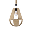 GloboStar® POLIA 01608 Boho Κρεμαστό Φωτιστικό Πλέγμα Μονόφωτο 1 x E27 IP20 Μπεζ Σχοινί - Μ30 x Π30 x Y42cm