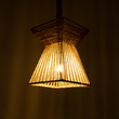 GloboStar® ROUGE 01611 Boho Κρεμαστό Φωτιστικό Πλέγμα Μονόφωτο 1 x E27 IP20 Μπεζ Σχοινί - Μ21 x Π21 x Y27cm