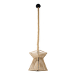 GloboStar® ROUGE 01611 Boho Κρεμαστό Φωτιστικό Πλέγμα Μονόφωτο 1 x E27 IP20 Μπεζ Σχοινί - Μ21 x Π21 x Y27cm