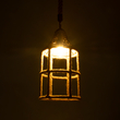 GloboStar® YUBA 01612 Boho Κρεμαστό Φωτιστικό Πλέγμα Μονόφωτο 1 x E27 IP20 Μπεζ Σχοινί - Μ22 x Π22 x Y40cm