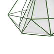 GloboStar® KAIRI 01622 Μοντέρνο Κρεμαστό Φωτιστικό Πλέγμα Μονόφωτο 1 x E27 IP20 Πράσινο Μέταλλο με Λευκό Ύφασμα - Μ38 x Π38 x Y38cm
