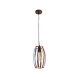 GloboStar® ZEBRA 01639 Vintage Κρεμαστό Φωτιστικό Πλέγμα Μονόφωτο 1 x E27 IP20 Χάλκινο Μέταλλο - Μ15 x 15 x Y15cm