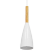GloboStar® DILLON 00876 Μοντέρνο Κρεμαστό Φωτιστικό Καμπάνα Μονόφωτο 1 x E27 IP20 Λευκό Μέταλλο - Μ11 x Π11 x Υ36cm