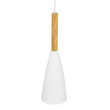 GloboStar® DILLON 00876 Μοντέρνο Κρεμαστό Φωτιστικό Καμπάνα Μονόφωτο 1 x E27 IP20 Λευκό Μέταλλο - Μ11 x Π11 x Υ36cm
