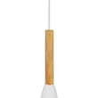 GloboStar® DILLON 00876 Μοντέρνο Κρεμαστό Φωτιστικό Καμπάνα Μονόφωτο 1 x E27 IP20 Λευκό Μέταλλο - Μ11 x Π11 x Υ36cm