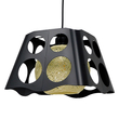 GloboStar® CARTER 00962 Μοντέρνο Κρεμαστό Φωτιστικό Πλέγμα Μονόφωτο 1 x E27 IP20 Μαύρο Μέταλλο με Μπεζ Σχοινί - Μ28 x Π28 x Υ22cm