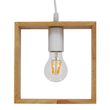 GloboStar® ELISE 01428 Μοντέρνο Κρεμαστό Φωτιστικό Οροφής Μονόφωτο 1 x E27 IP20 Μπεζ Ξύλο - Μ20 x Π8 x Υ23cm