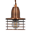 GloboStar® MANHATTAN 01453 Μοντέρνο Κρεμαστό Φωτιστικό Καμπάνα Μονόφωτο 1 x E27 IP20 Χάλκινο Μέταλλο - Μ11 x Π11 x Υ14cm