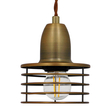 GloboStar® MANHATTAN 01454 Μοντέρνο Κρεμαστό Φωτιστικό Καμπάνα Μονόφωτο 1 x E27 IP20 Χρυσό Μέταλλο - Μ11 x Π11 x Υ14cm