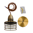 GloboStar® MANHATTAN 01454 Μοντέρνο Κρεμαστό Φωτιστικό Καμπάνα Μονόφωτο 1 x E27 IP20 Χρυσό Μέταλλο - Μ11 x Π11 x Υ14cm