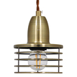 GloboStar® MANHATTAN 01455 Μοντέρνο Κρεμαστό Φωτιστικό Καμπάνα Μονόφωτο 1 x E27 IP20 Μπρούτζινο Μέταλλο - Μ11 x Π11 x Υ14cm