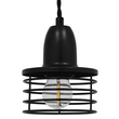 GloboStar® MANHATTAN 01456 Μοντέρνο Κρεμαστό Φωτιστικό Καμπάνα Μονόφωτο 1 x E27 IP20 Μαύρο Μέταλλο - Μ11 x Π11 x Υ14cm