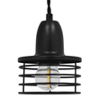 GloboStar® MANHATTAN 01456 Μοντέρνο Κρεμαστό Φωτιστικό Καμπάνα Μονόφωτο 1 x E27 IP20 Μαύρο Μέταλλο - Μ11 x Π11 x Υ14cm