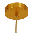 GloboStar® HUDSON 01554 Μοντέρνο Κρεμαστό Φωτιστικό Μπάλα Μονόφωτο 1 x E27 IP20 Λευκό Πλαστικό με Χρυσό Μέταλλο - Μ20 x Π20 x Υ25cm