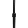 GloboStar® IMPERIAL 01587 Μοντέρνο Επιδαπέδιο Φωτιστικό Μονόφωτο 1 x E27 IP20 Μαύρο Μέταλλο, Μαύρο Ύφασμα με Μαύρο Μάρμαρο - Μ38 x Π38 x Υ172cm