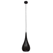 GloboStar® JANIS 01589 Μοντέρνο Κρεμαστό Φωτιστικό Καμπάνα Μονόφωτο 1 x E27 IP20 Μαύρο & Χρυσό Μέταλλο - Μ20 x Π20 x Υ46cm