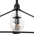 GloboStar® SENTINEL 01636 Μοντέρνο Φωτιστικό Οροφής Πλέγμα Πολύφωτο 10 x E27 IP20 Μαύρο Μέταλλο με μελί Γυαλί - Μ105 x Π80 x Υ90cm