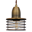 GloboStar® MANHATTAN 01454 Μοντέρνο Κρεμαστό Φωτιστικό Καμπάνα Μονόφωτο 1 x E27 IP20 Χρυσό Μέταλλο - Μ11 x Π11 x Υ14cm