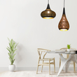 GloboStar® JANIS 01590 Μοντέρνο Κρεμαστό Φωτιστικό Καμπάνα Μονόφωτο 1 x E27 IP20 Μαύρο & Χρυσό Μέταλλο - Μ30 x Π30 x Υ30cm