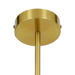 GloboStar® ISLA 00898 Μοντέρνο Φωτιστικό Οροφής Μπάλα Μονόφωτο 1 x E27 IP20 Χρυσό Μέταλλο με Λευκό Γυαλί - Μ20 x Π20 x Υ33cm