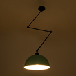 GloboStar® LOTUS 00936 Μοντέρνο Φωτιστικό Οροφής Καμπάνα Μονόφωτο 1 x E27 IP20 Τιρκουάζ, Μαύρο & Λευκό Μέταλλο - Μ30 x Π30 x Υ21cm
